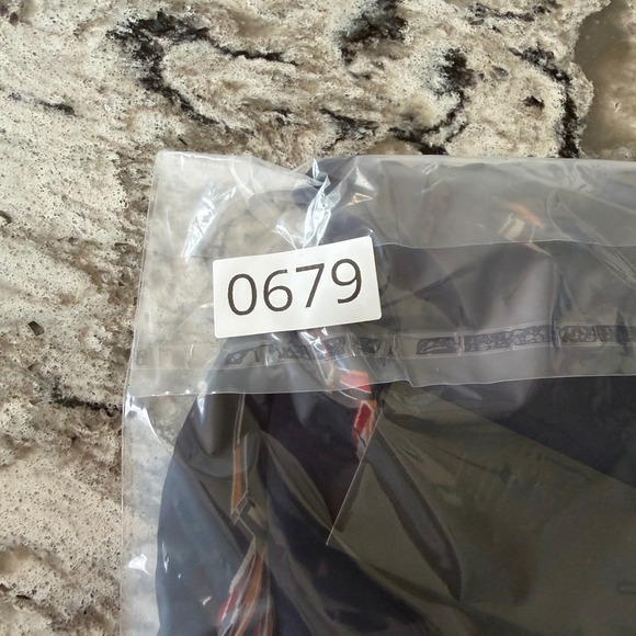 NEW Luca Couture Navy Blue Short Sleeve Romper Tropical Sheer Overlay Small NWT - Picture 13 of 13